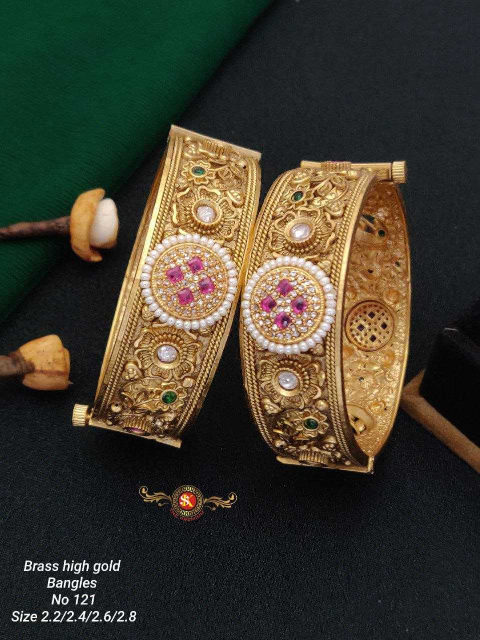 YNF BRASS 87A WOMENS JEWELLERY WHOLESALE DESIGNER BANGLES MANUFACTURER