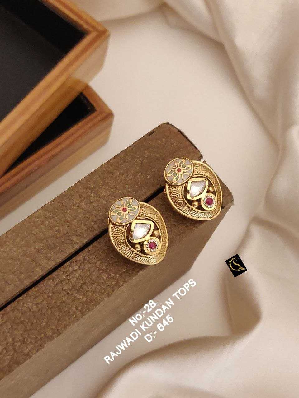 YNF BRASS EARRING2 WOMEN JEWELLREY WHOLESALE KUNDAN EARRINGS MANUFACTURER