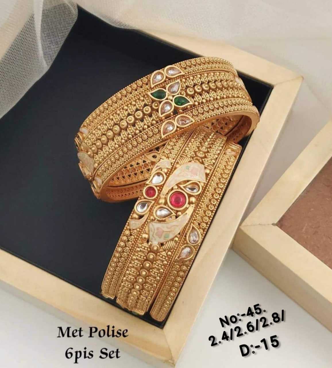 YNF BRASS 140A WOMENS JEWELLERY WHOLESALE RAJWADI BANGLES MANUFACTURER