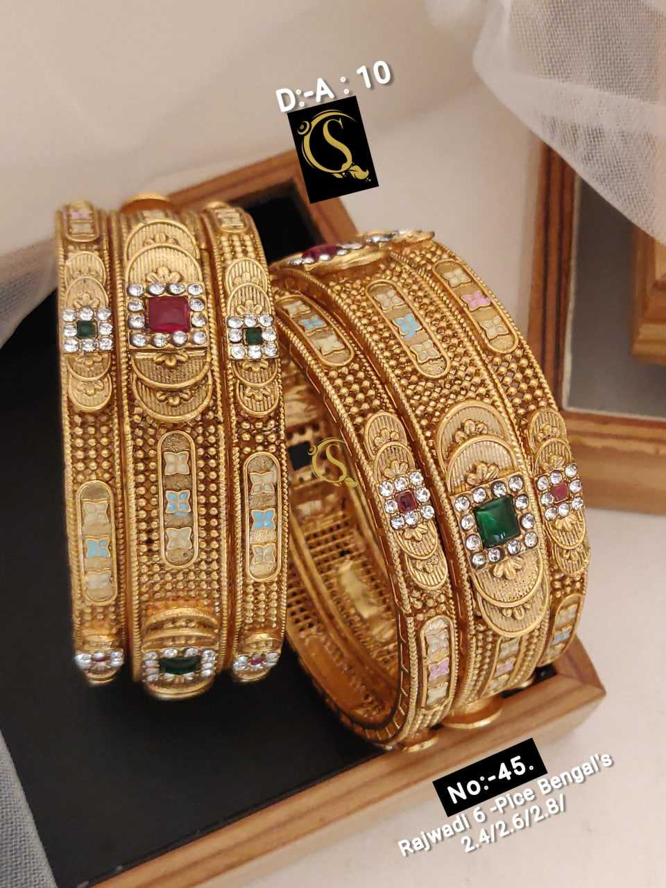 YNF BRASS 157A WOMENS JEWELLERY WHOLESALE RAJWADI BANGLES MANUFACTURER