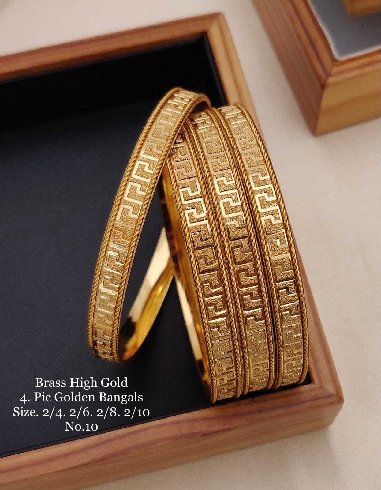 YNF BRASS 98A WOMENS JEWELLERY WHOLESALE FASHION BRASS GOLD BANGLES MANUFACTURER