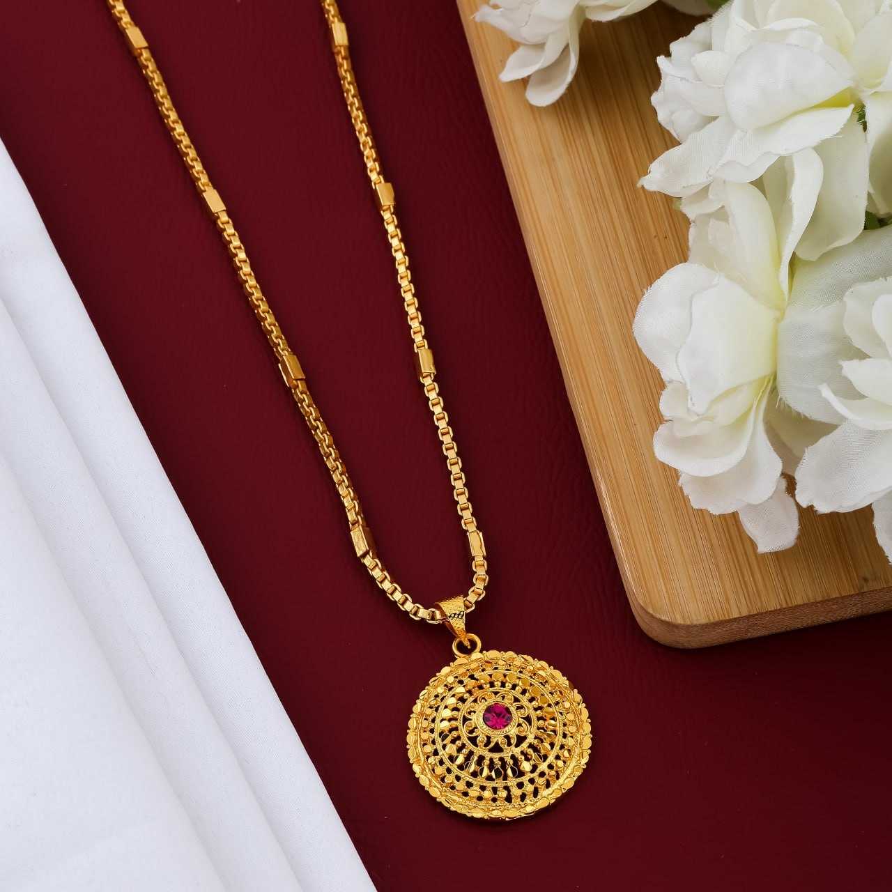 YNF BRASS KESH191 KAC214 WOMENS JEWELLERY WHOLESALE WOMEN CHAIN CHAIN PENDANT SET GOLD CHAIN PENDANT MANUFACTURER