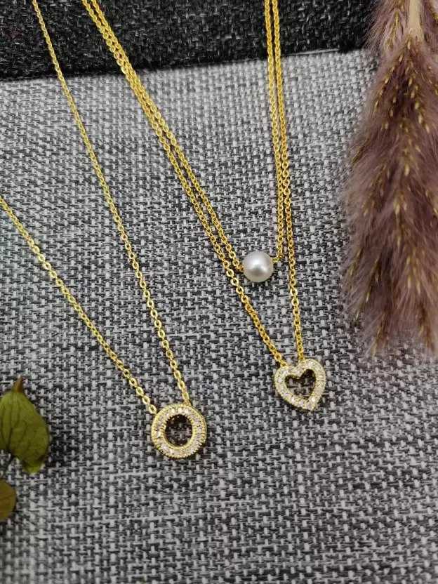 YNF BRASS KESH191 KAC280 WOMENS JEWELLERY WHOLESALE WOMEN CHAIN CHAIN PENDANT SET GOLD CHAIN FASHION PENDANT MANUFACTURER