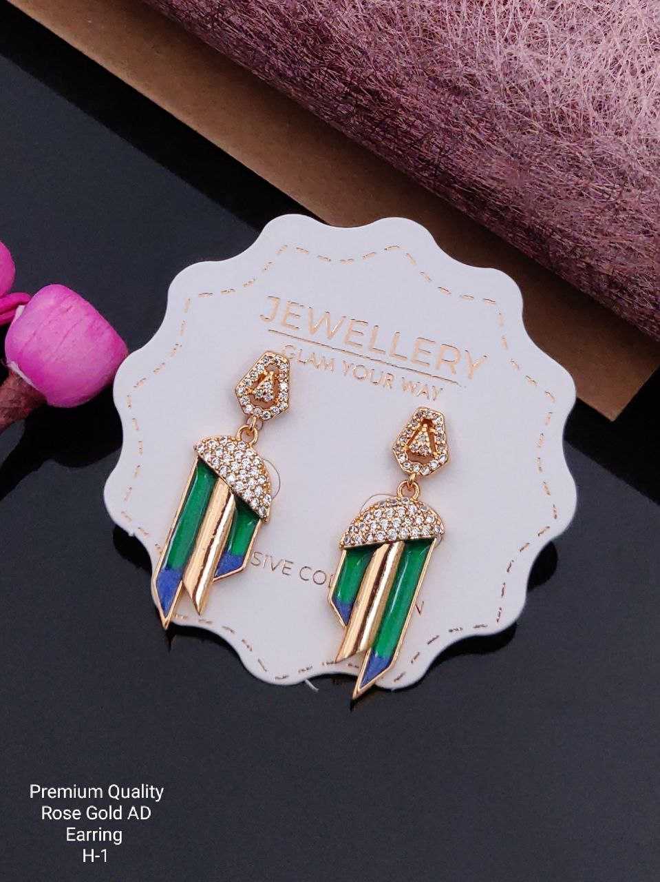 YNF BRASS KESH193 ROR106 WOMENS JEWELLERY WHOLESALE FANCY EARRINGS AD DIAMOND EARRINGS MANUFACTURER