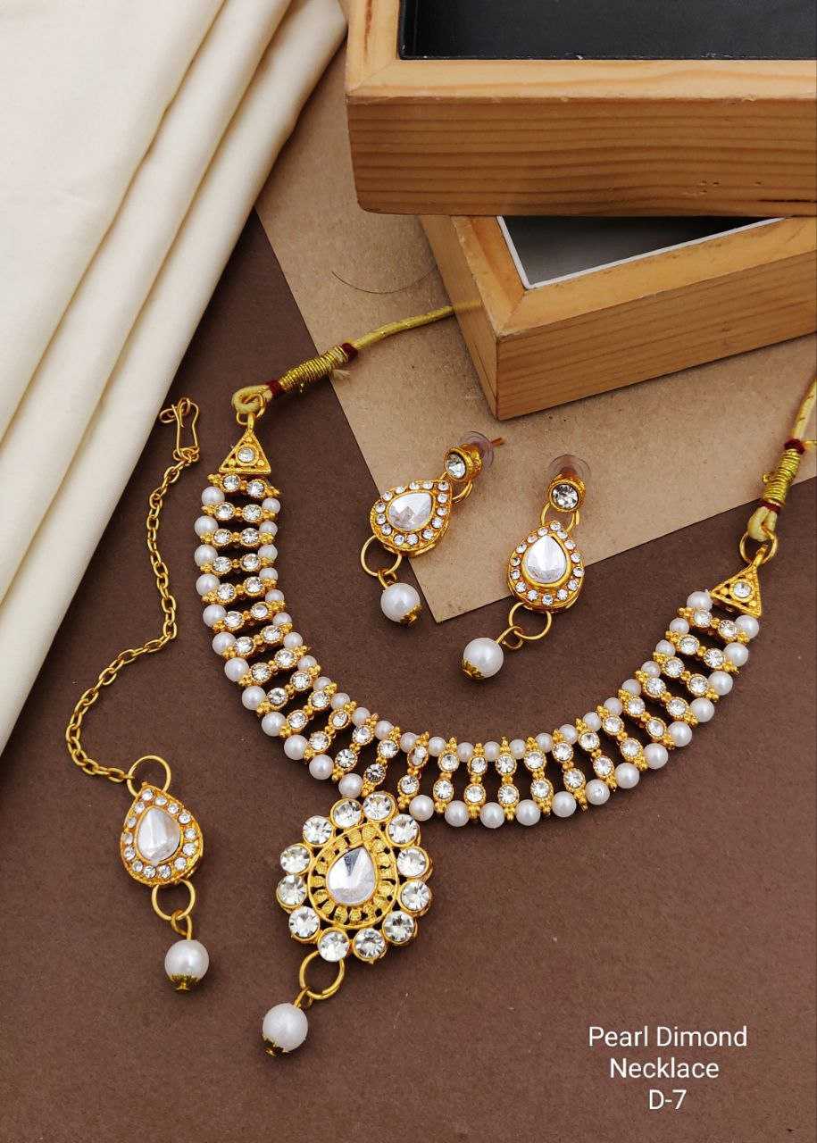 YNF BRASS KESH193 ROR61 WOMENS JEWELLERY WHOLESALE ALLOY DIAMOND NECKLACE SET MANUFACTURER (1)