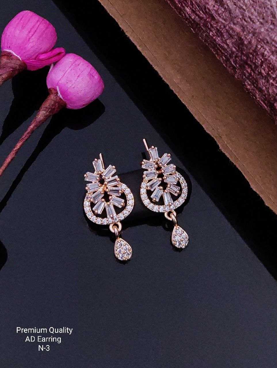 YNF BRASS KESH193 ROR84 C WOMENS JEWELLERY WHOLESALE FANCY EARRINGS AD DIAMOND EARRINGS MANUFACTURER