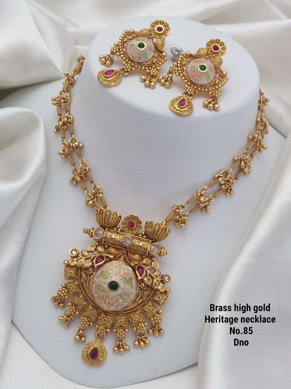 YNF BRASS KESH477 SMN10-78 WOMENS JEWELLERY WHOLESALE NECKLACE SET MANUFACTURER - Jewellery Export