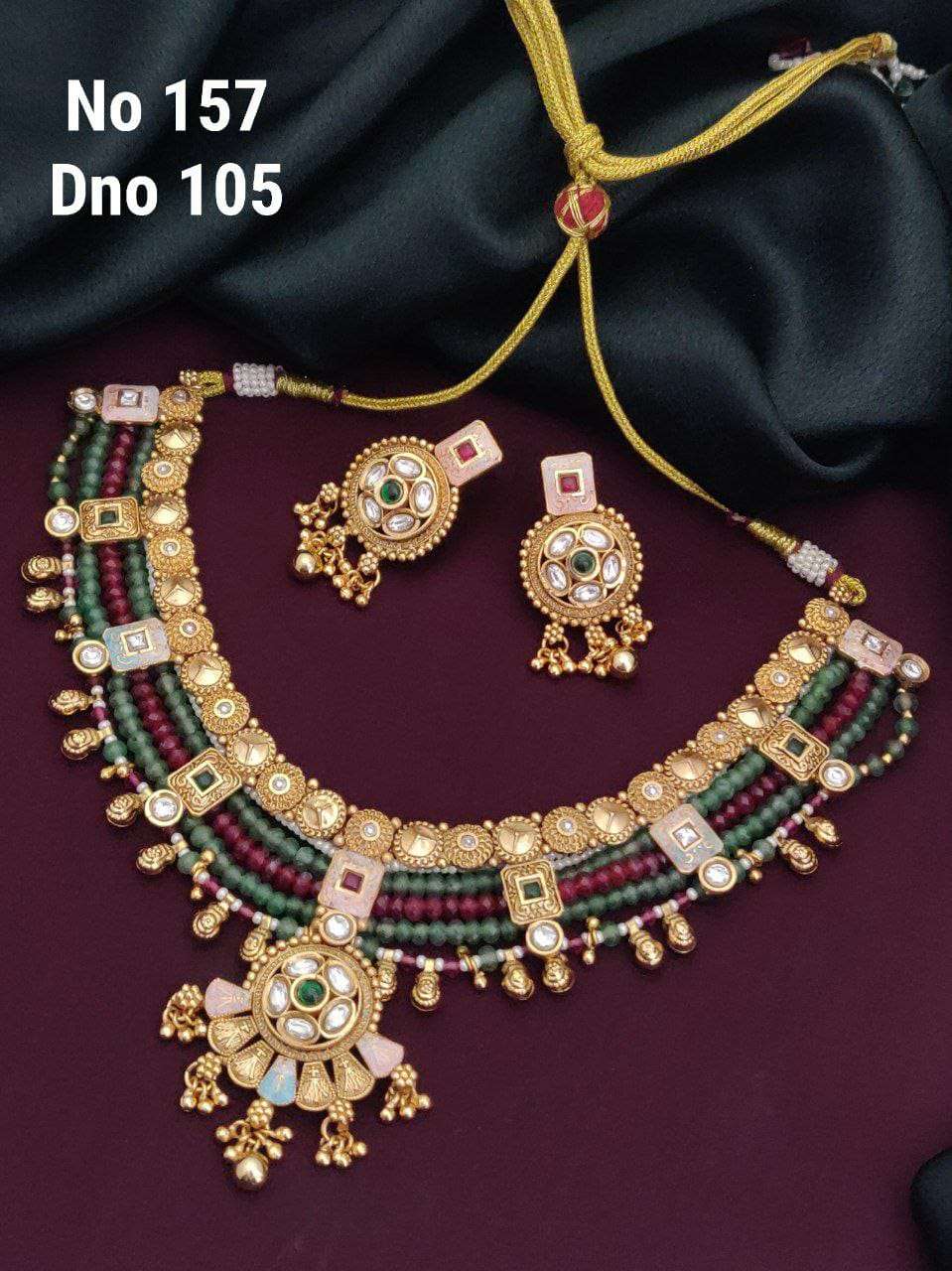 YNF BRASS KESH477 SMN10-93 WOMENS JEWELLERY WHOLESALE NECKLACE SET MANUFACTURER - Jewellery Export