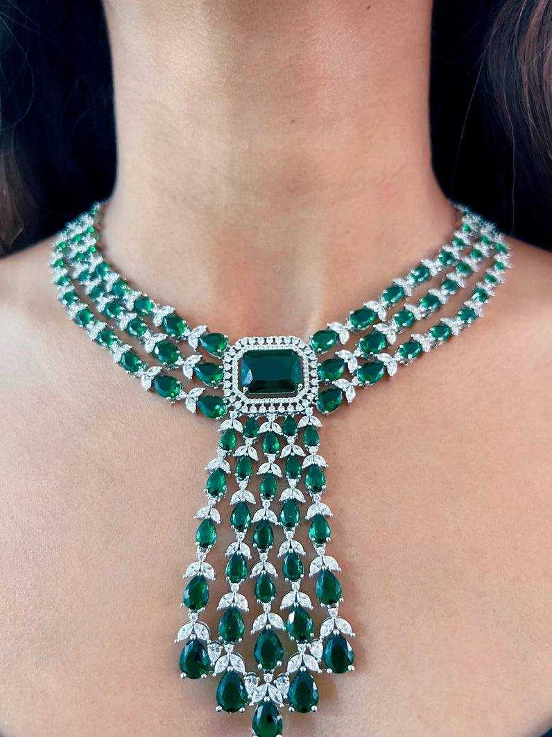 Ynf AD Diamond KESH192 Womens Jewellery Wholesale AD Diamond Necklace Necklaces Set Antique Necklaces Set Manufacturer - Jewellery Export