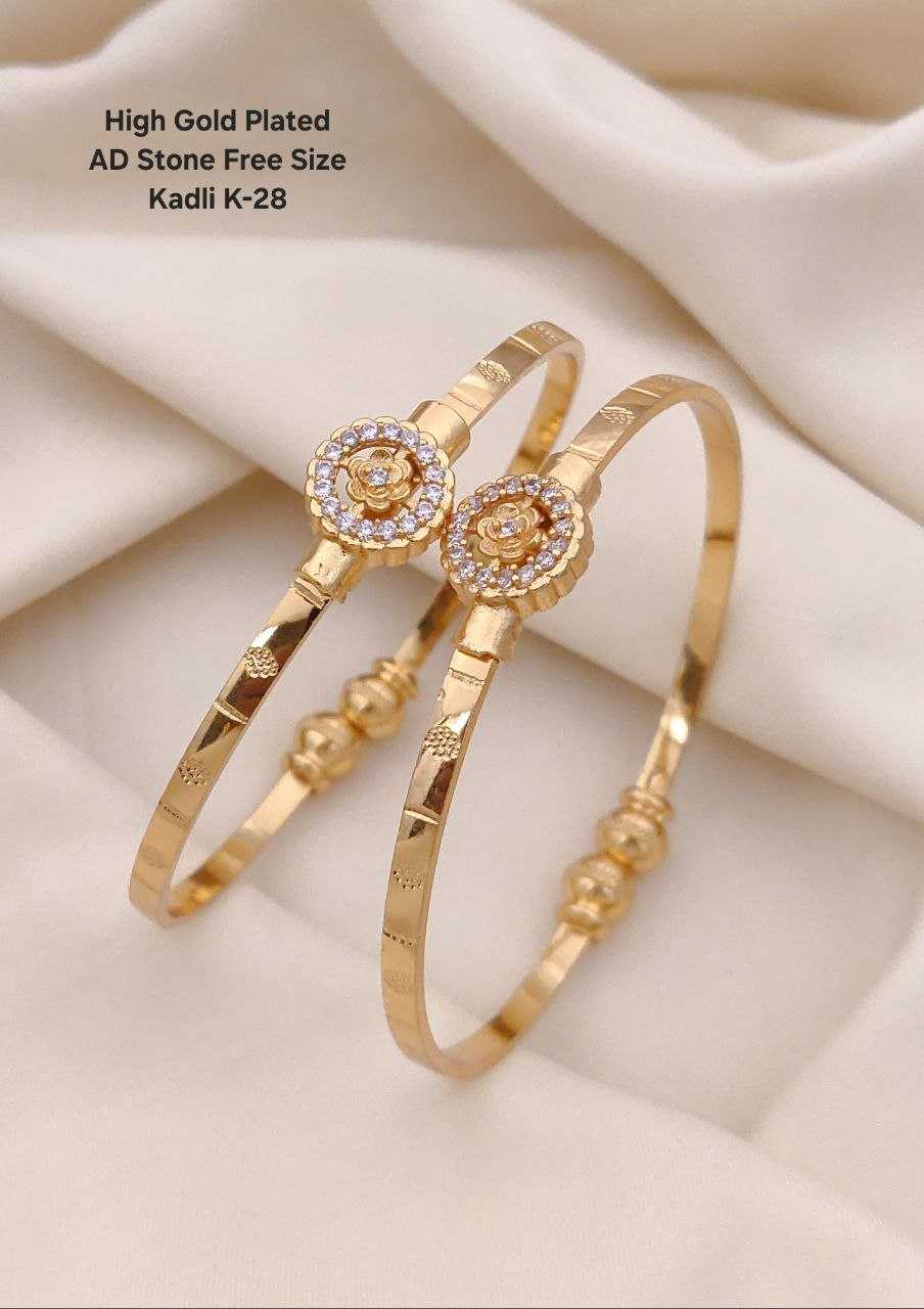 Ynf Brass KESH193 Womens Jewellery Wholesale AD Diamond Bangles Brass Gold Bangles Designer Bangles Manufacturer - Jewellery Export