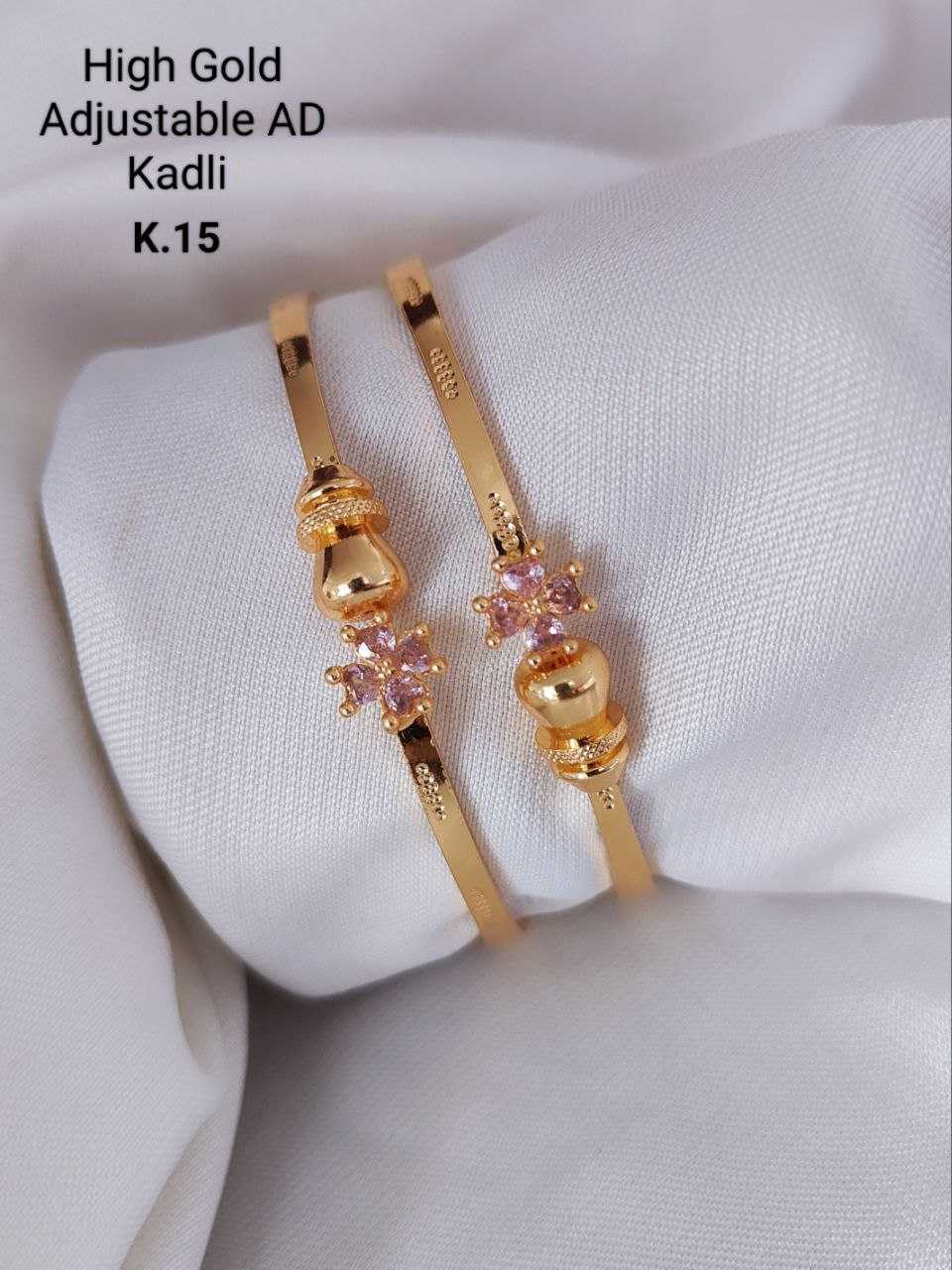 Ynf Brass KESH193 Womens Jewellery Wholesale AD Diamond Bangles Brass Gold Bangles Designer Bangles Manufacturer - Jewellery Export