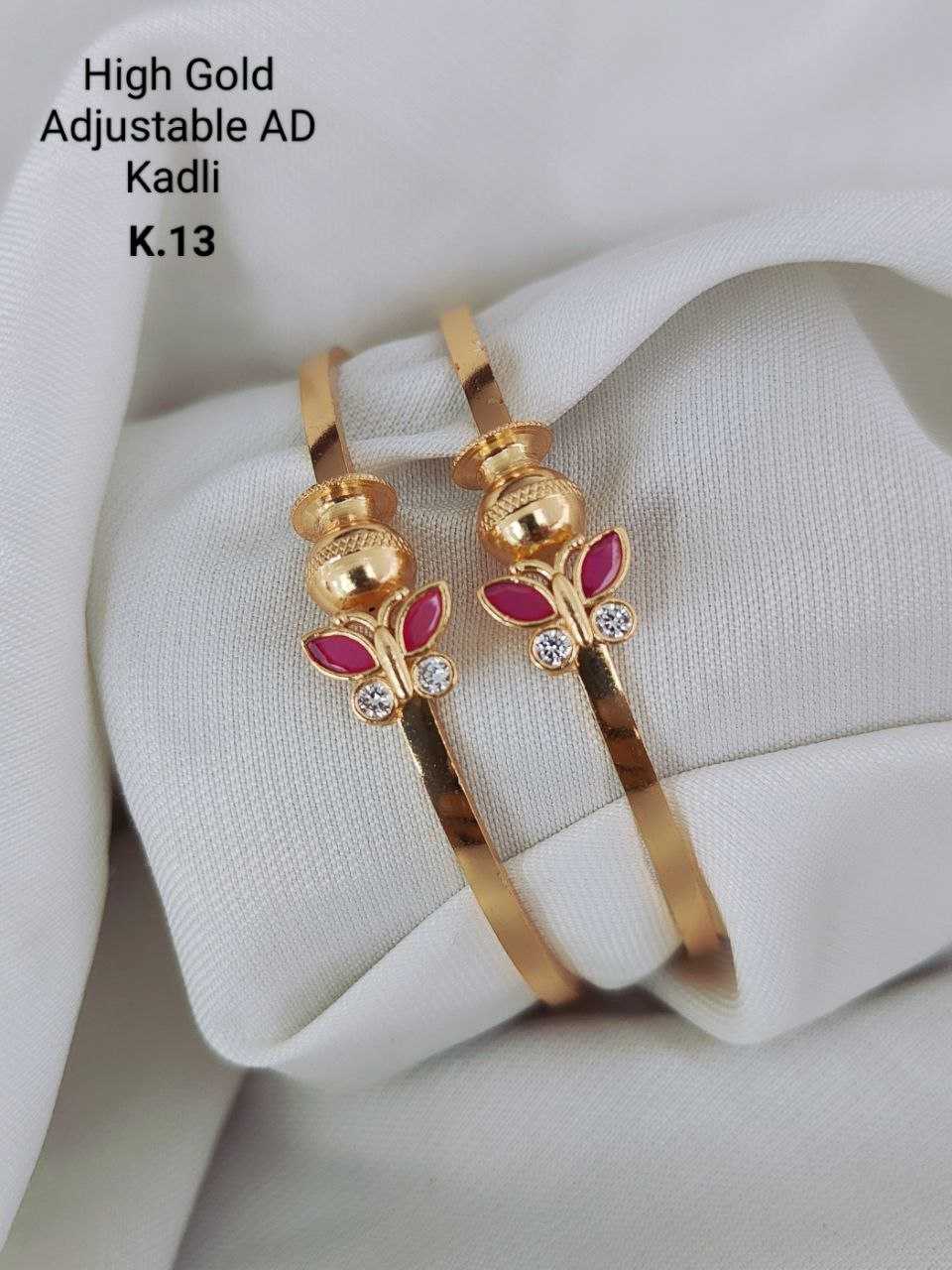 Ynf Brass KESH193 Womens Jewellery Wholesale AD Diamond Bangles Brass Gold Bangles Designer Bangles Manufacturer - Jewellery Export