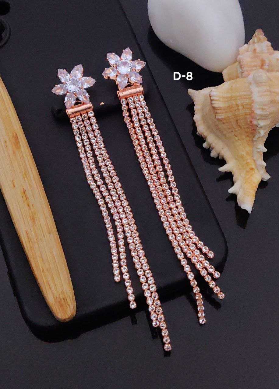 Ynf Brass KESH193 Womens Jewellery Wholesale Fancy Earrings AD Diamond Earring Long Earrings Manufacturer - Jewellery Export