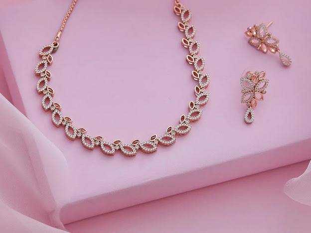 Ynf Brass KESH483 Womens Jewellery Wholesale AD Diamond Necklace Necklaces Set Antique Necklaces Set Manufacturer - Jewellery Export