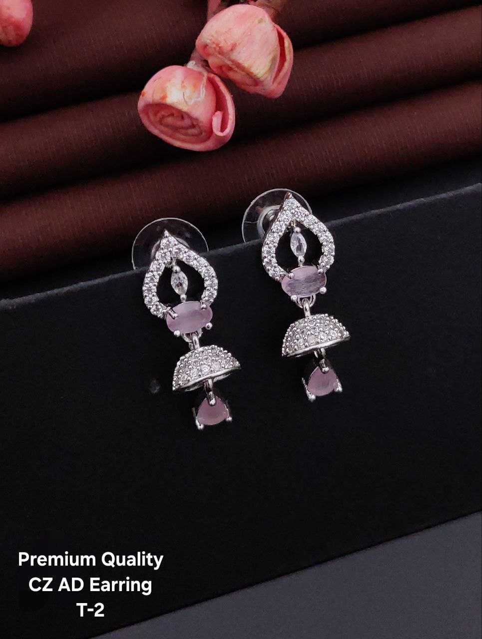 Ynf Brass Womens Jewellery Wholesale Fancy Earrings AD Diamond Earring Artificial Earring Manufacturer - Jewellery Export