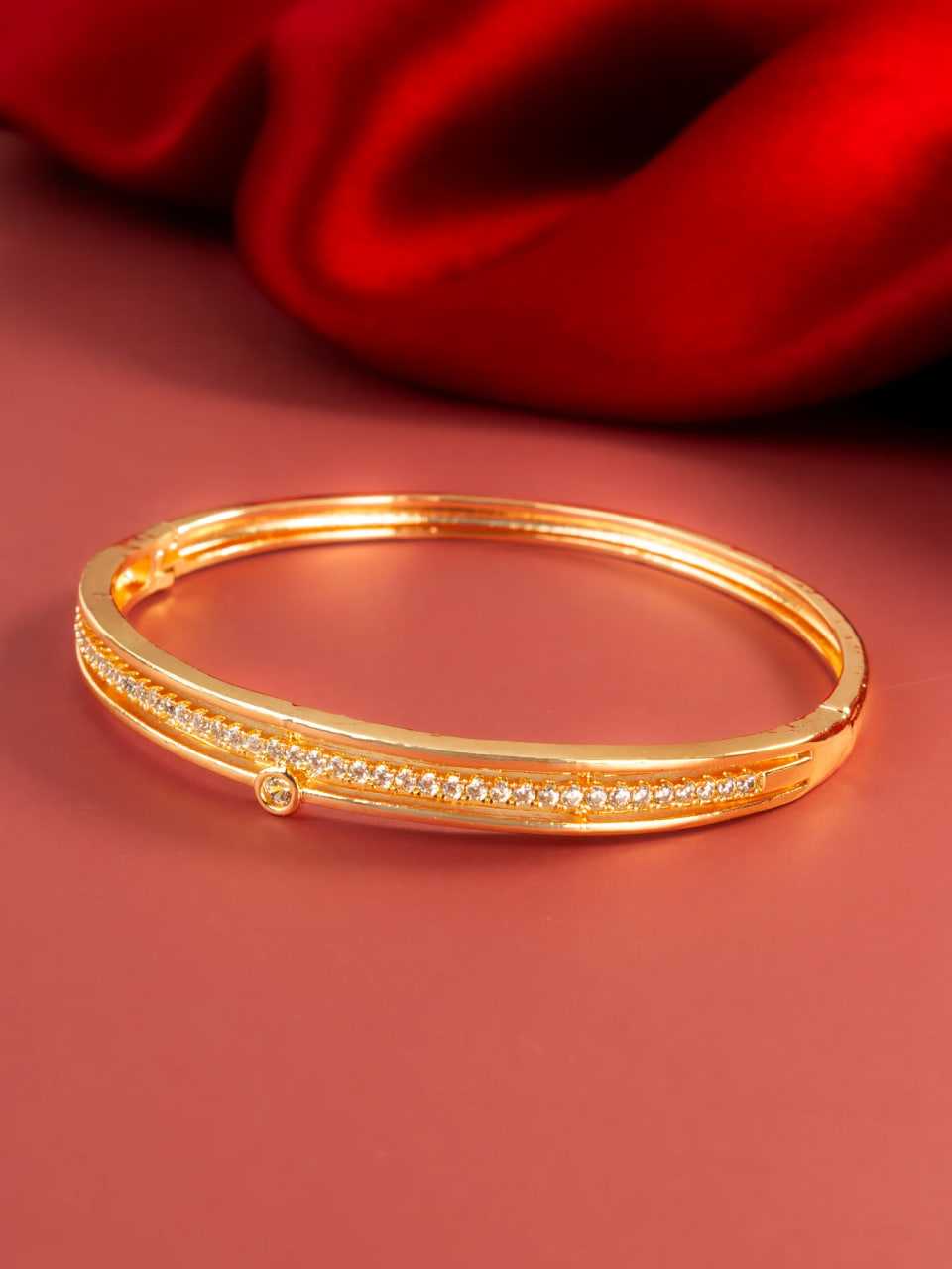 Ynf Brass KESH105 BG2586 Womens Jewellery Wholesale AD Diamond Bangles Brass Gold Bangles Designer Bangles Manufacturer - Jewellery Export
