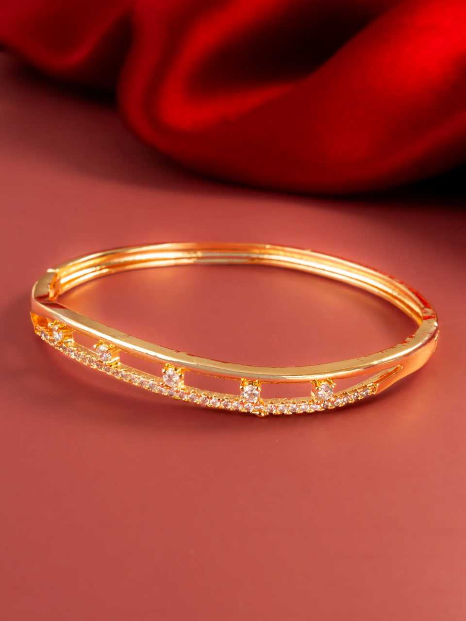 Ynf Brass KESH105 BG2587 Womens Jewellery Wholesale AD Diamond Bangles Brass Gold Bangles Fashion Bangles Manufacturer - Jewellery Export