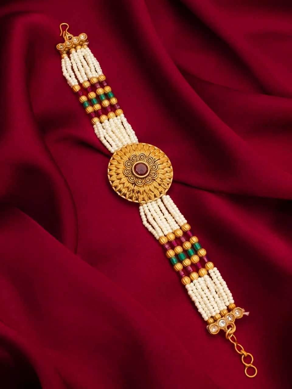 Ynf Gold Plated KESH105 BG2481 Womens Jewellery Wholesale Golden Bracelet Traditional Jewelry Pearl Jewelry Manufacturer - Jewellery Export