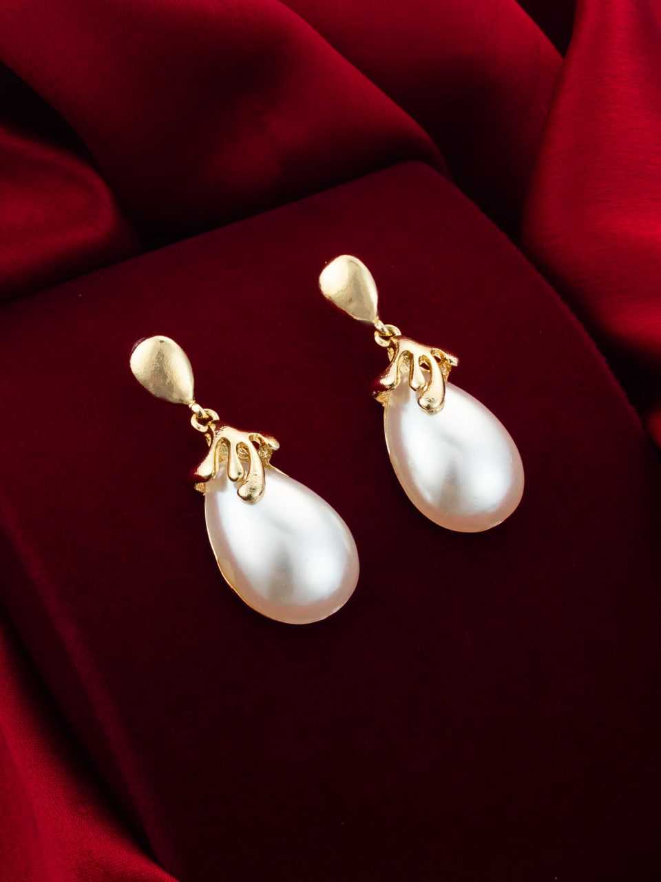 Ynf Alloy KESH105 ER4128 Womens Jewellery Wholesale Artificial Earring Pearl Jewelry Gold Plated Jewelry Manufacturer - Jewellery Export