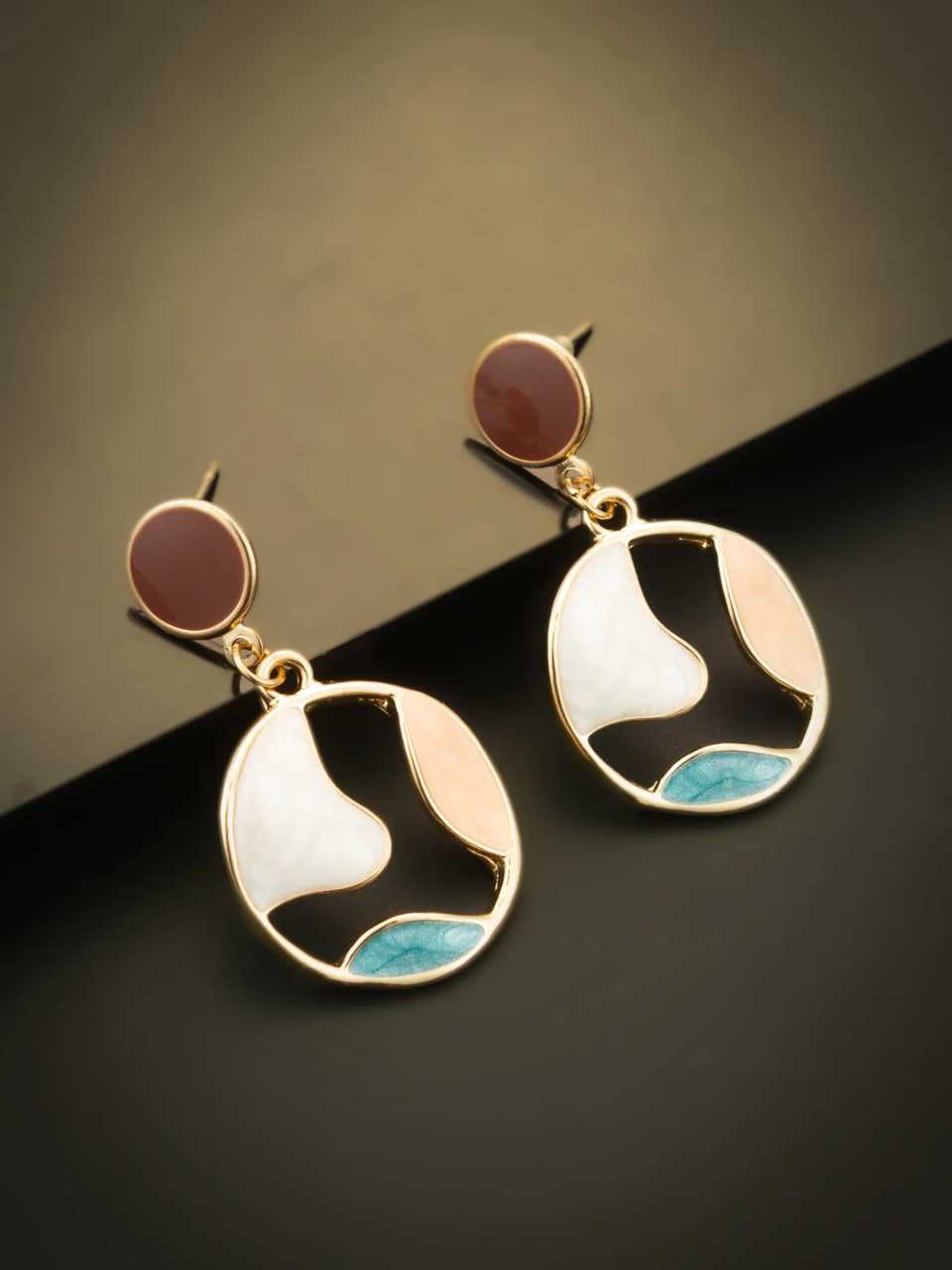 Ynf Alloy KESH105 ER4140 Womens Jewellery Wholesale Gold Plated Jewelry Long Earrings Party Wear Jewelry Manufacturer - Jewellery Export