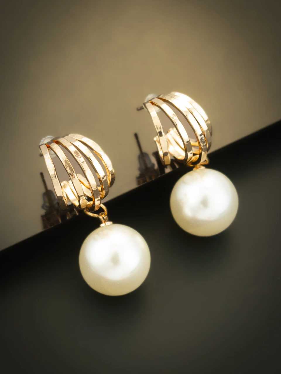 Ynf Alloy KESH105 ER4143 Womens Jewellery Wholesale Fancy Earrings Pearl Jewelry Gold Plated Jewelry Manufacturer - Jewellery Export