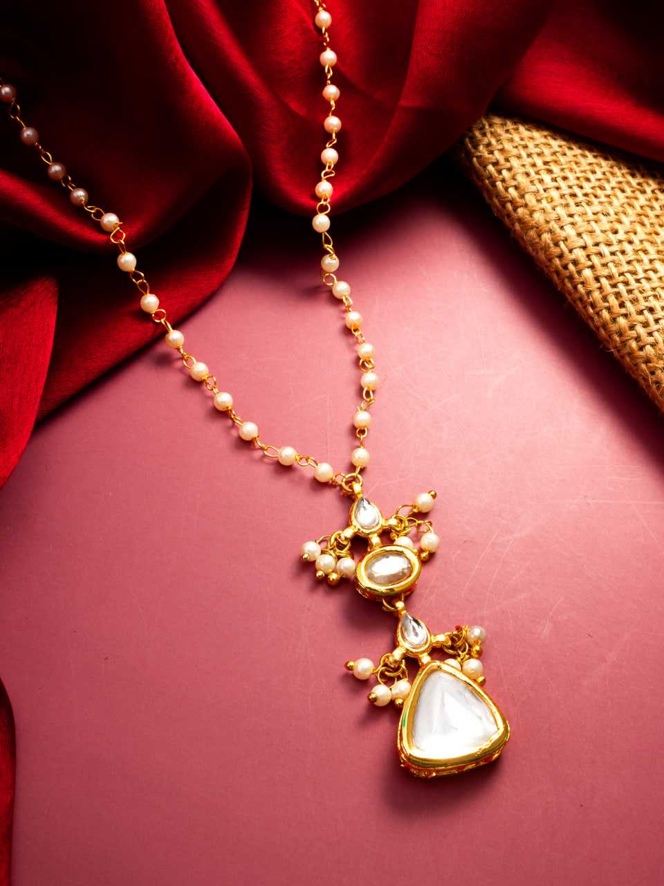 Ynf Brass KESH105 NK4323 Womens Jewellery Wholesale Fancy Mala Necklaces Kundan Pendant Sets Manufacturer - Jewellery Export