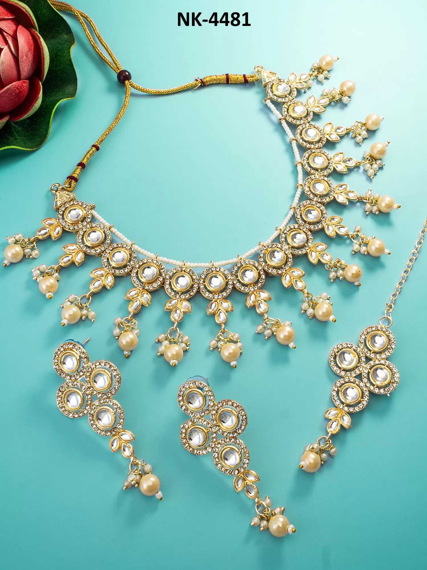 Ynf Brass KESH105 NK4481 Womens Jewellery Wholesale Necklaces Set Rajwadi Necklaces Set Manufacturer - Jewellery Export