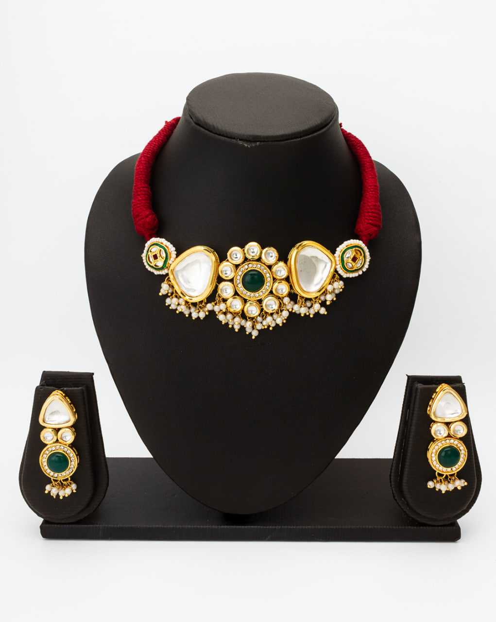 Ynf Brass KESH105 NK4495 Womens Jewellery Wholesale Kundan Pendant Sets Kundan Necklace Set Manufacturer - Jewellery Export