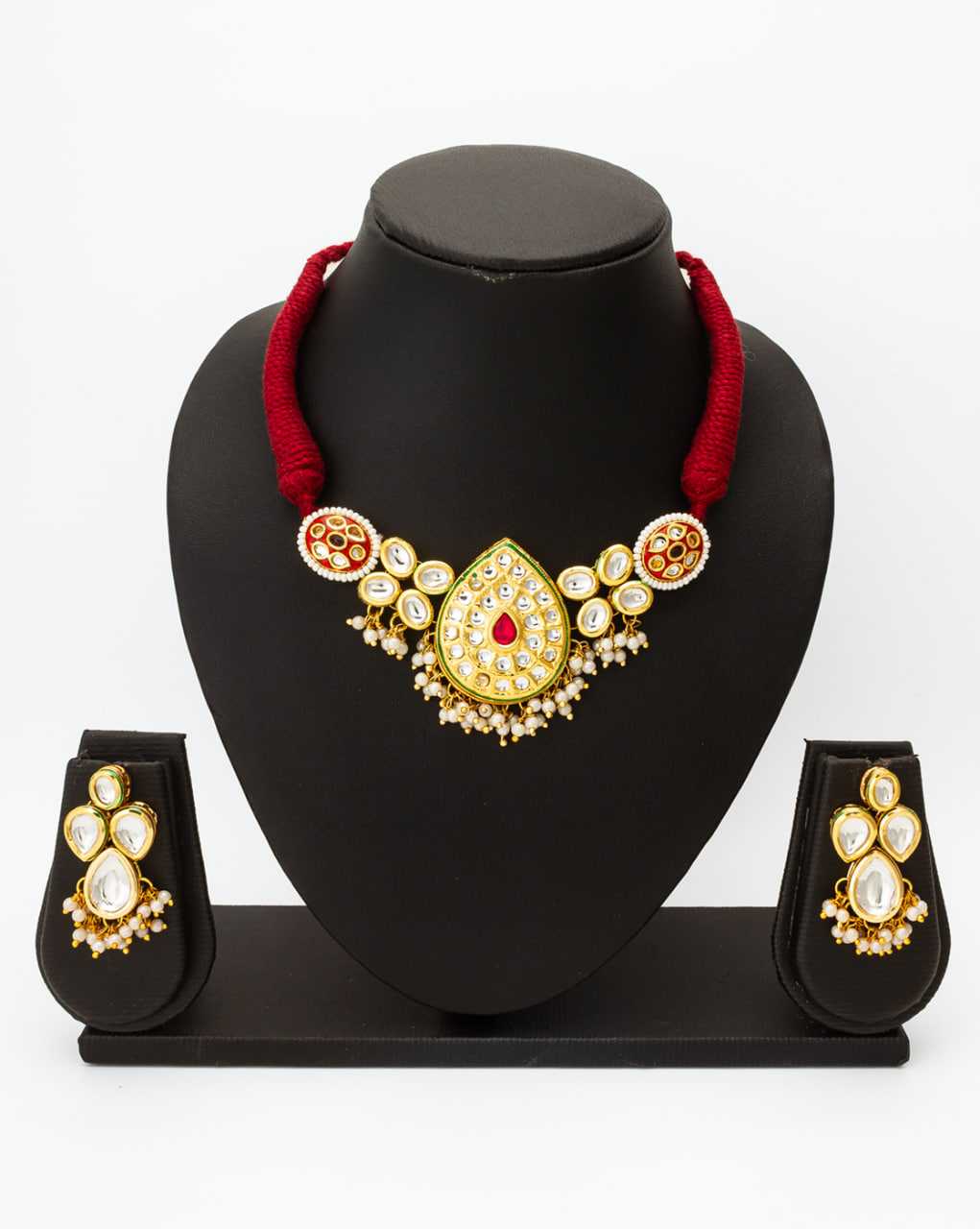 Ynf Brass KESH105 NK4502 Womens Jewellery Wholesale Kundan Necklace Set Necklaces Set Artificial Necklaces Manufacturer - Jewellery Export