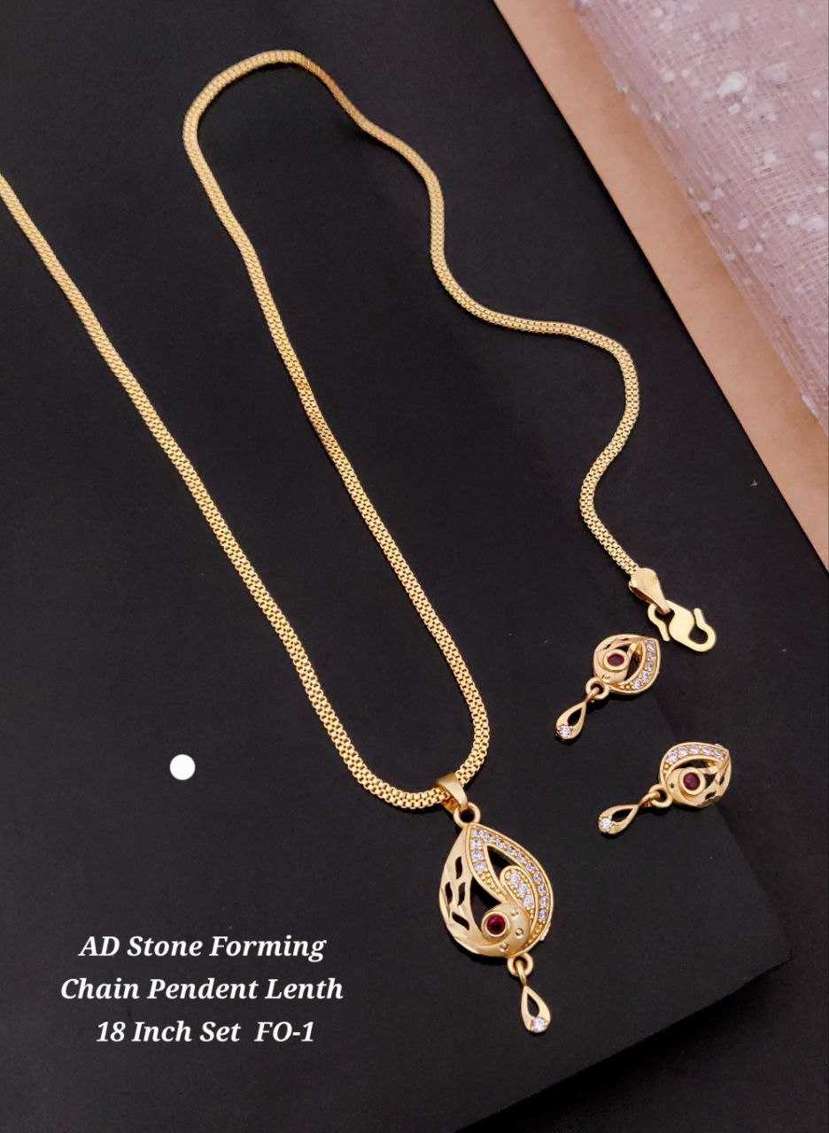 Ynf Brass KESH193 Womens Jewellery Wholesale Chain Pendant Set Manufacturer - Jewellery Export