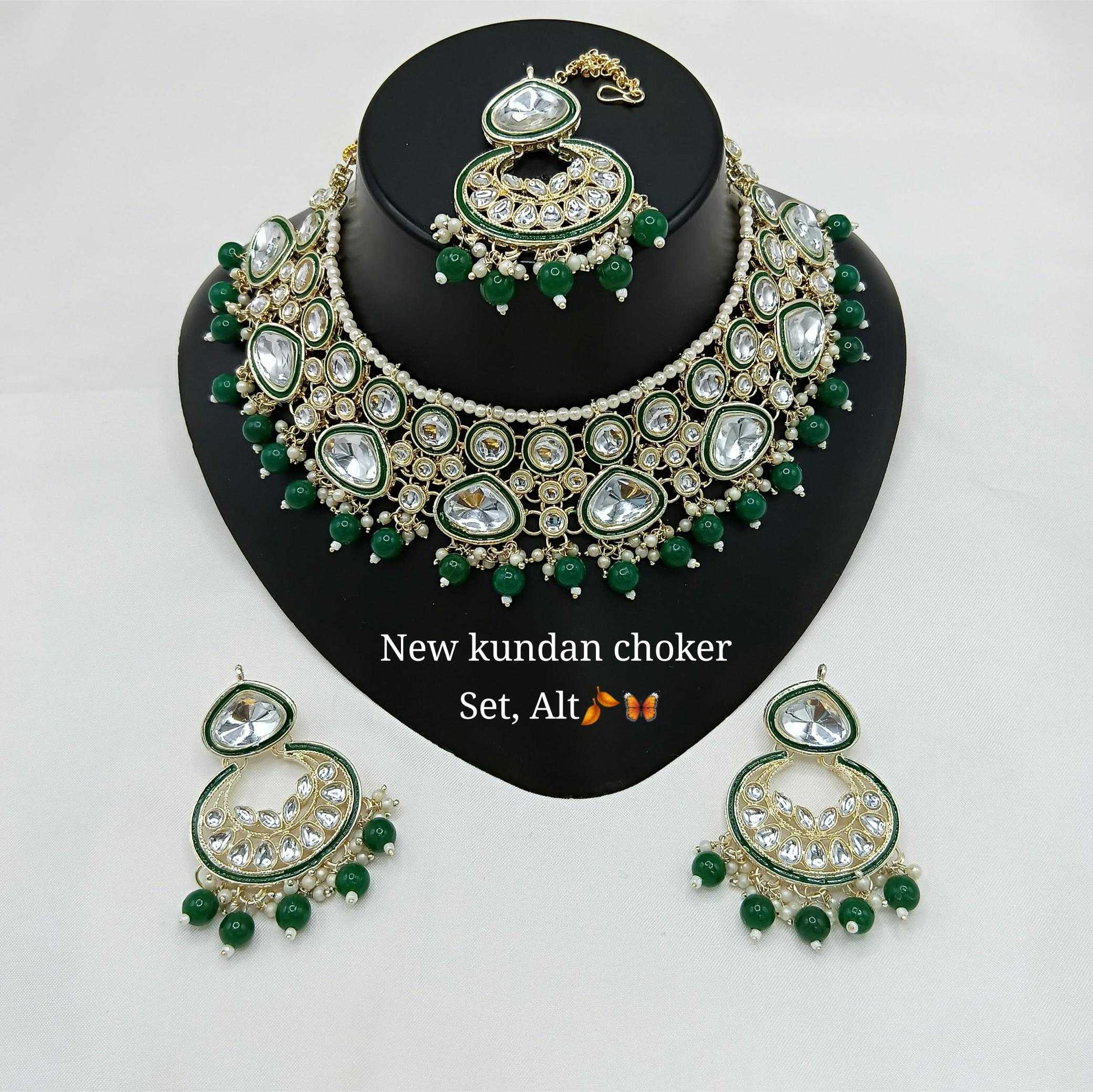 Ynf Brass KESH494 07 Womens Jewellery Wholesale Necklaces Set Bridal Jewelry Sets Artificial Bridal Jewelry Manufacturer - Jewellery Export