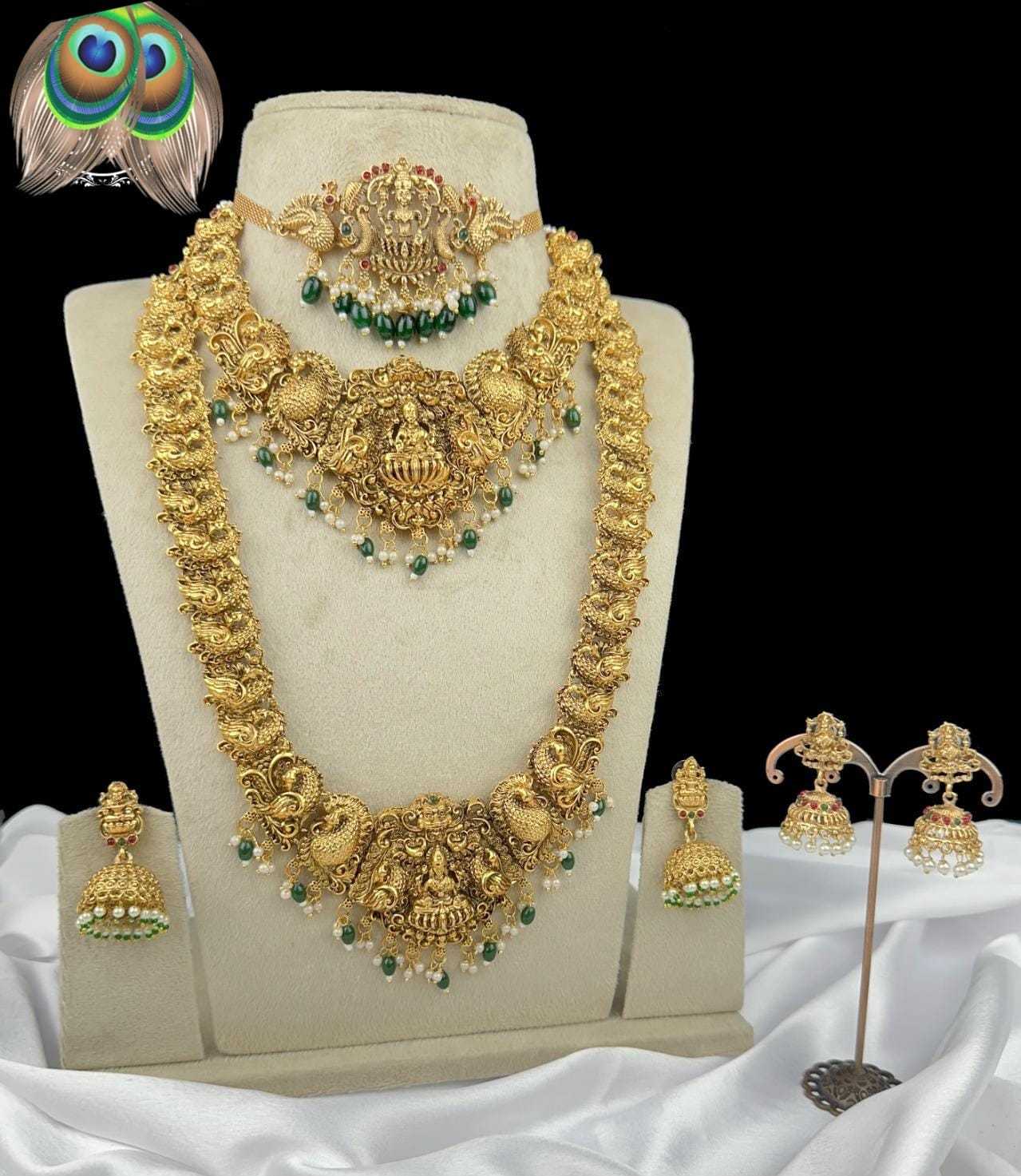Ynf Brass KESH494 08 Womens Jewellery Wholesale Long Sets Bridal Jewelry Sets Artificial Bridal Jewelry Manufacturer - Jewellery Export
