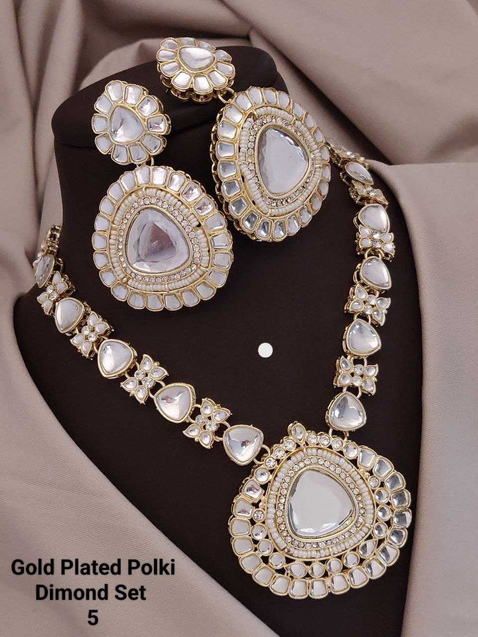 Ynf Brass Womens Jewellery Wholesale AD Diamond Necklace Necklaces Set Artificial Necklace Sets Manufacturer - Jewellery Export