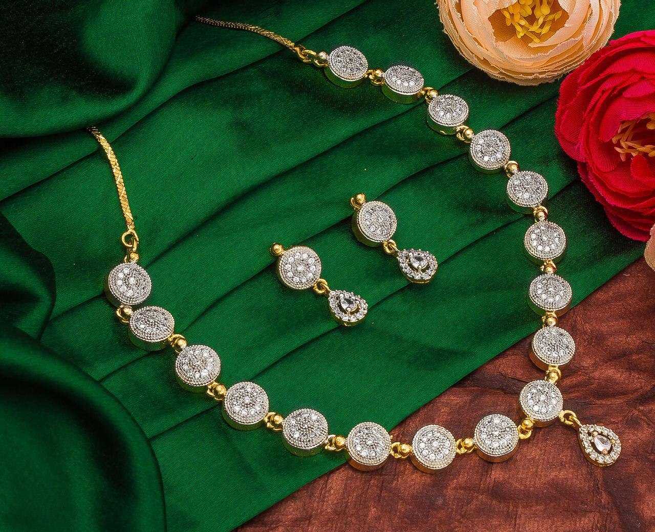 Ynf Brass KESH191 NECKLACE SET Womens Jewellery Wholesale Pendant Traditional Jewelry Earrings With Stones Manufacturer - Jewellery Export