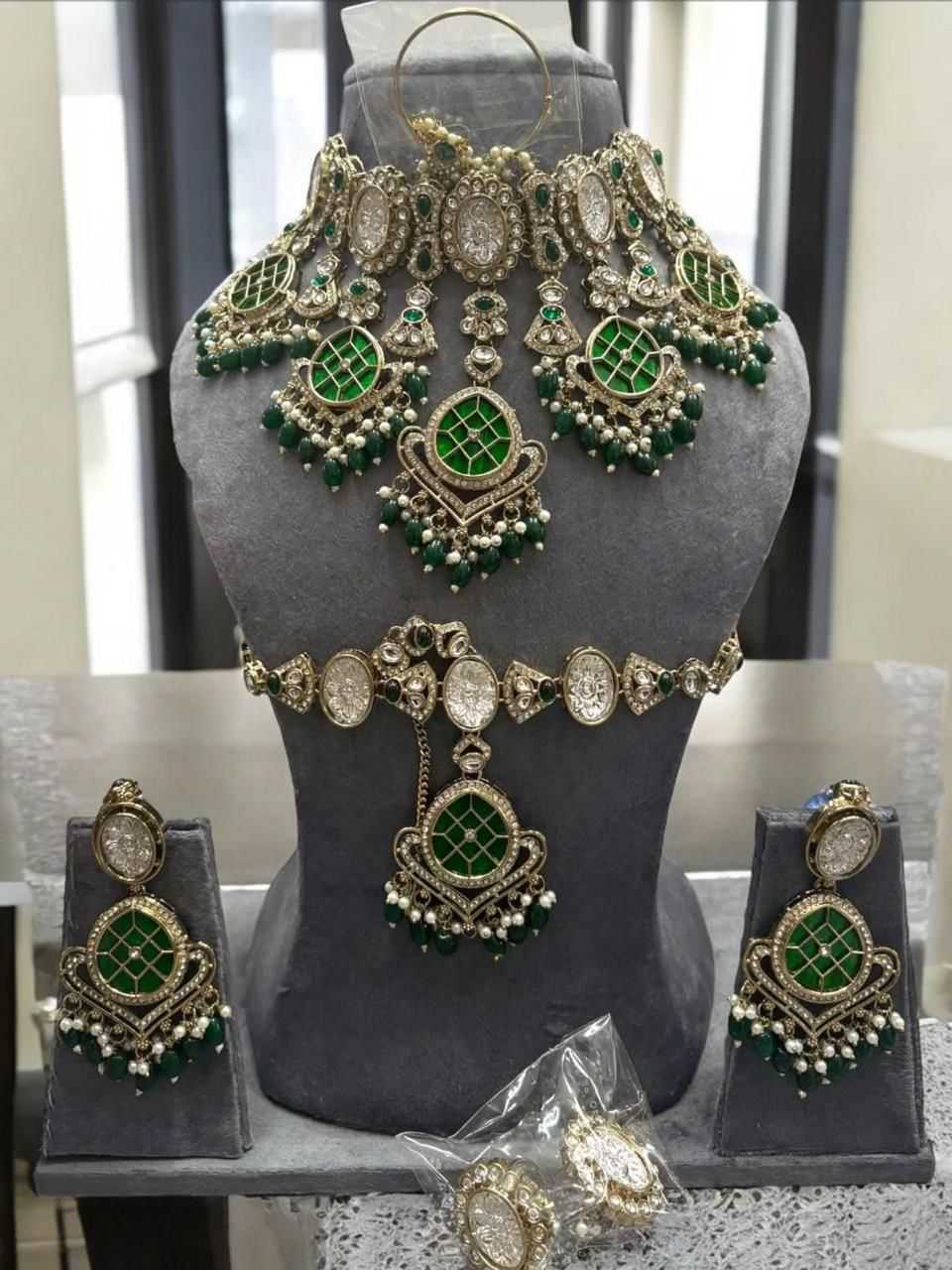 Ynf Brass KESH494 Womens Jewellery Wholesale AD Diamond Necklace Necklaces Set Artificial Diamond Necklace Manufacturer - Jewellery Export