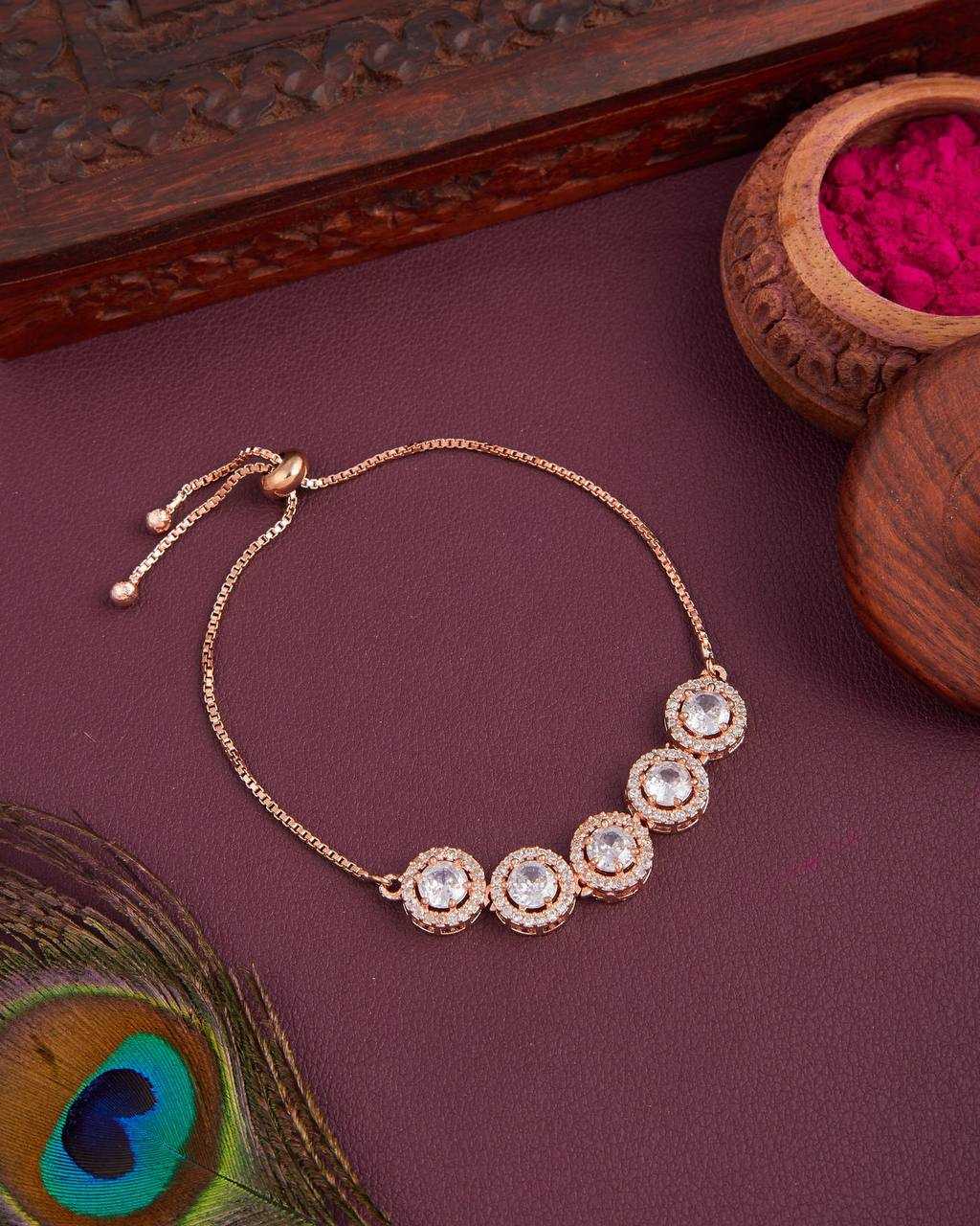 Ynf Brass KESH191 1 Womens Jewellery Wholesale AD Diamond Bracelet Manufacturer - Jewellery Export