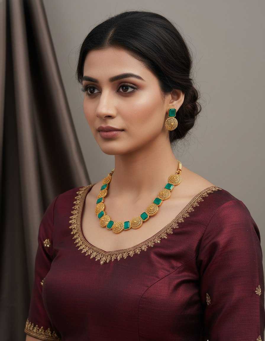 Ynf Brass KESH191 1 Womens Jewellery Wholesale Choker Necklaces Kundan Necklace Set Manufacturer - Jewellery Export