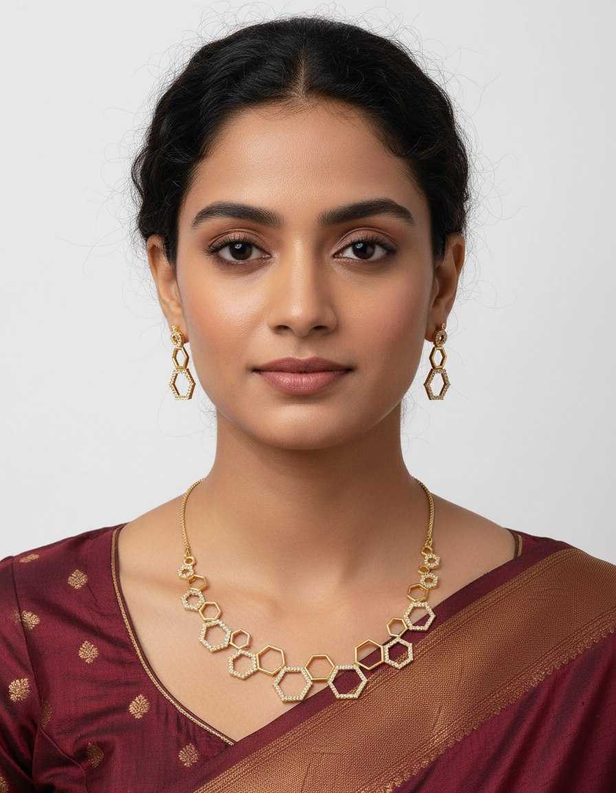 Ynf Brass KESH191 1 Womens Jewellery Wholesale Kundan Necklace Set Necklaces Set Fashion Necklace Manufacturer - Jewellery Export