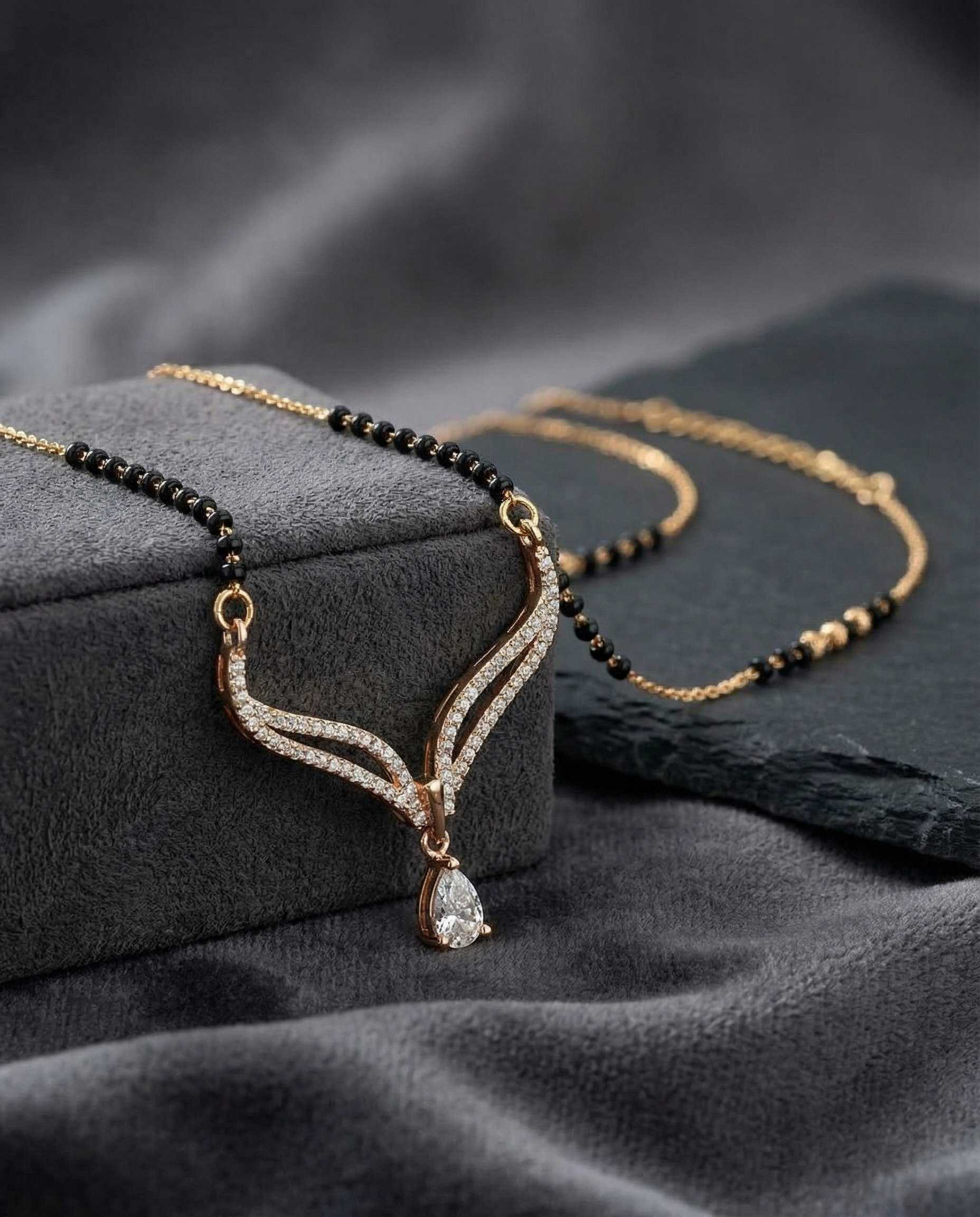 Ynf Brass KESH191 1 Womens Jewellery Wholesale Mangalsutras Stone Studded Jewelry Manufacturer - Jewellery Export