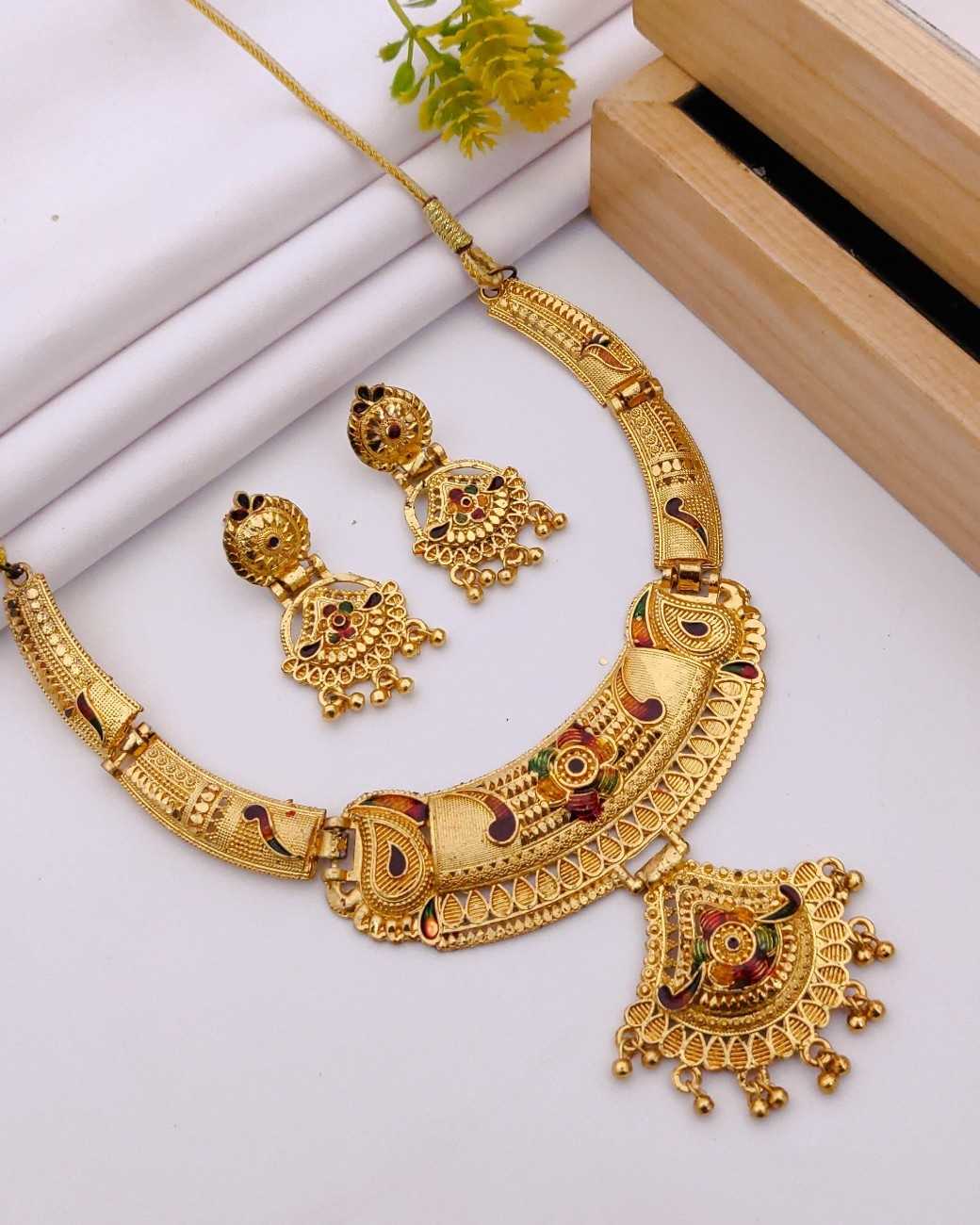 Ynf Brass KESH191 1 Womens Jewellery Wholesale Necklaces Set Antique Jewelry Traditional Jewelry Manufacturer - Jewellery Export