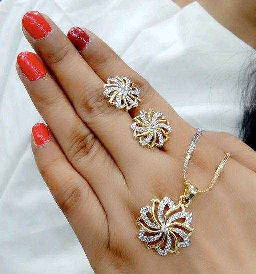 Ynf Brass KESH191 1 Womens Jewellery Wholesale Pendant Set Fashion Pendants Manufacturer - Jewellery Export