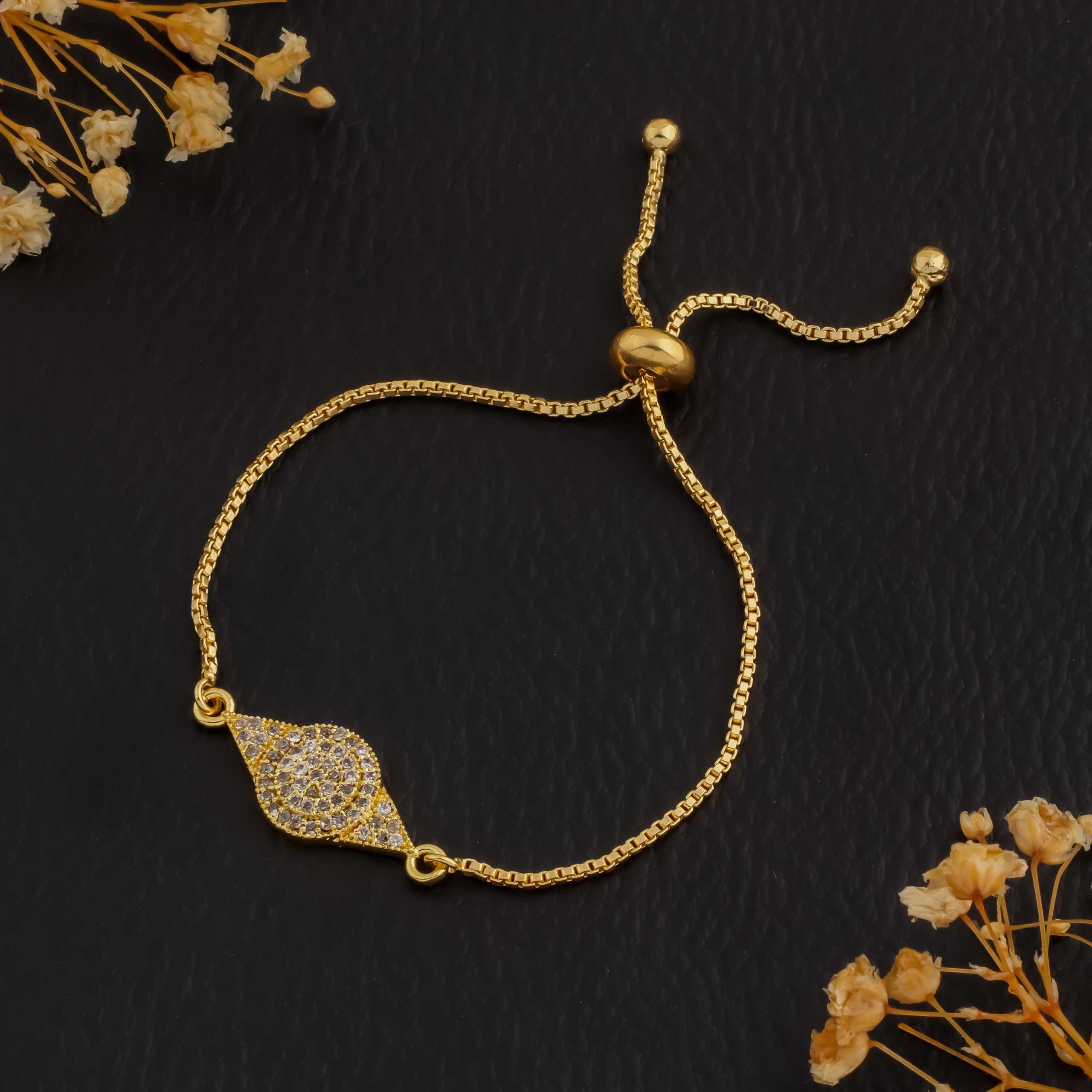 Ynf Brass KESH191 2 Womens Jewellery Wholesale AD Diamond Bracelet Manufacturer - Jewellery Export