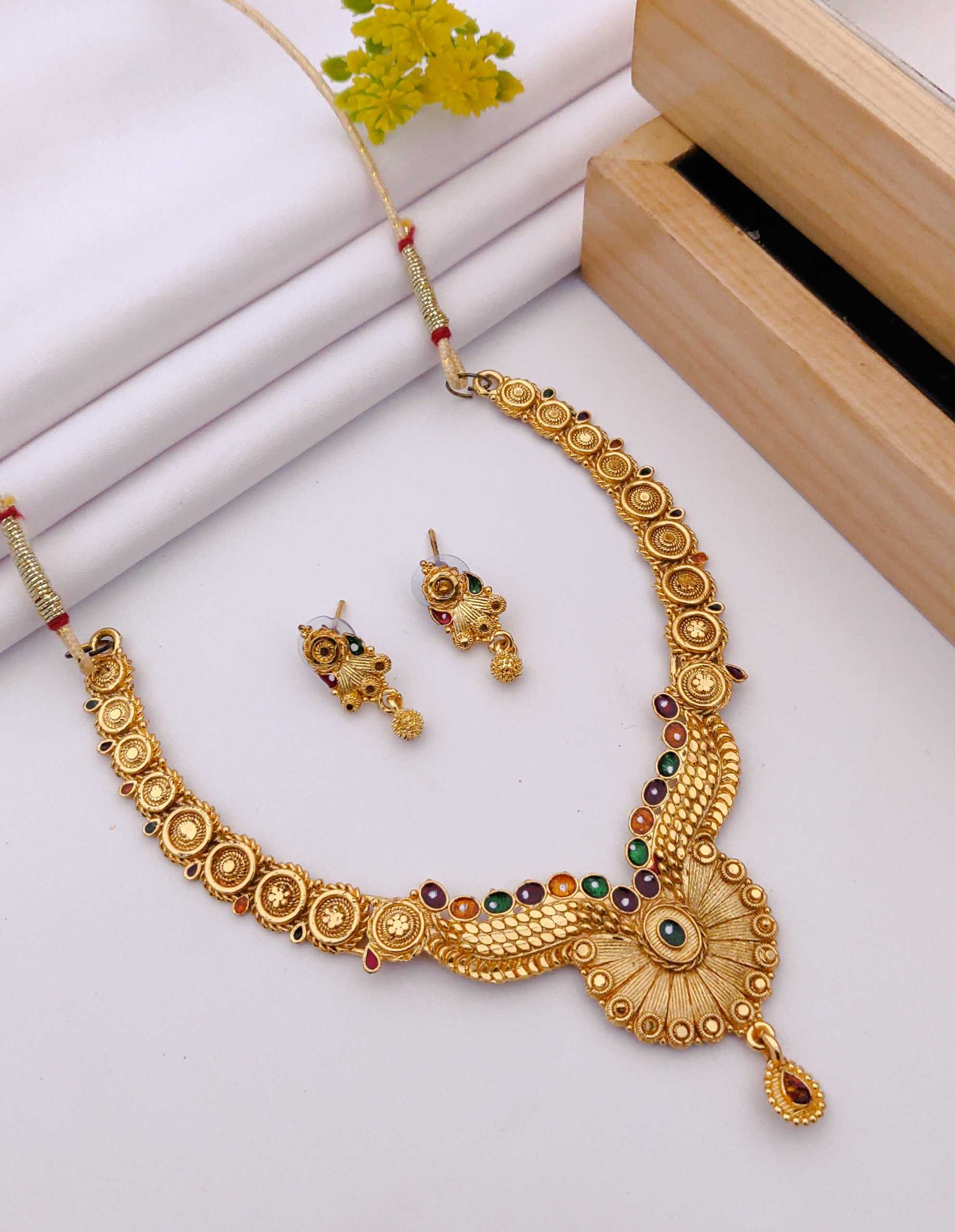 Ynf Brass KESH191 2 Womens Jewellery Wholesale Stone Studded Jewelry Artificial Bridal Jewelry Manufacturer - Jewellery Export