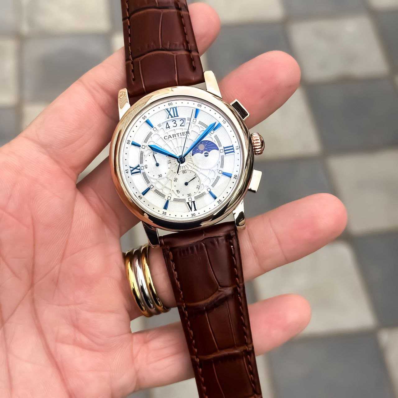 Ynf Brass KESH595 Cartier Chronograph Mens Jewellery Wholesale Mens Fashion Watches Manufacturer - Jewellery Export