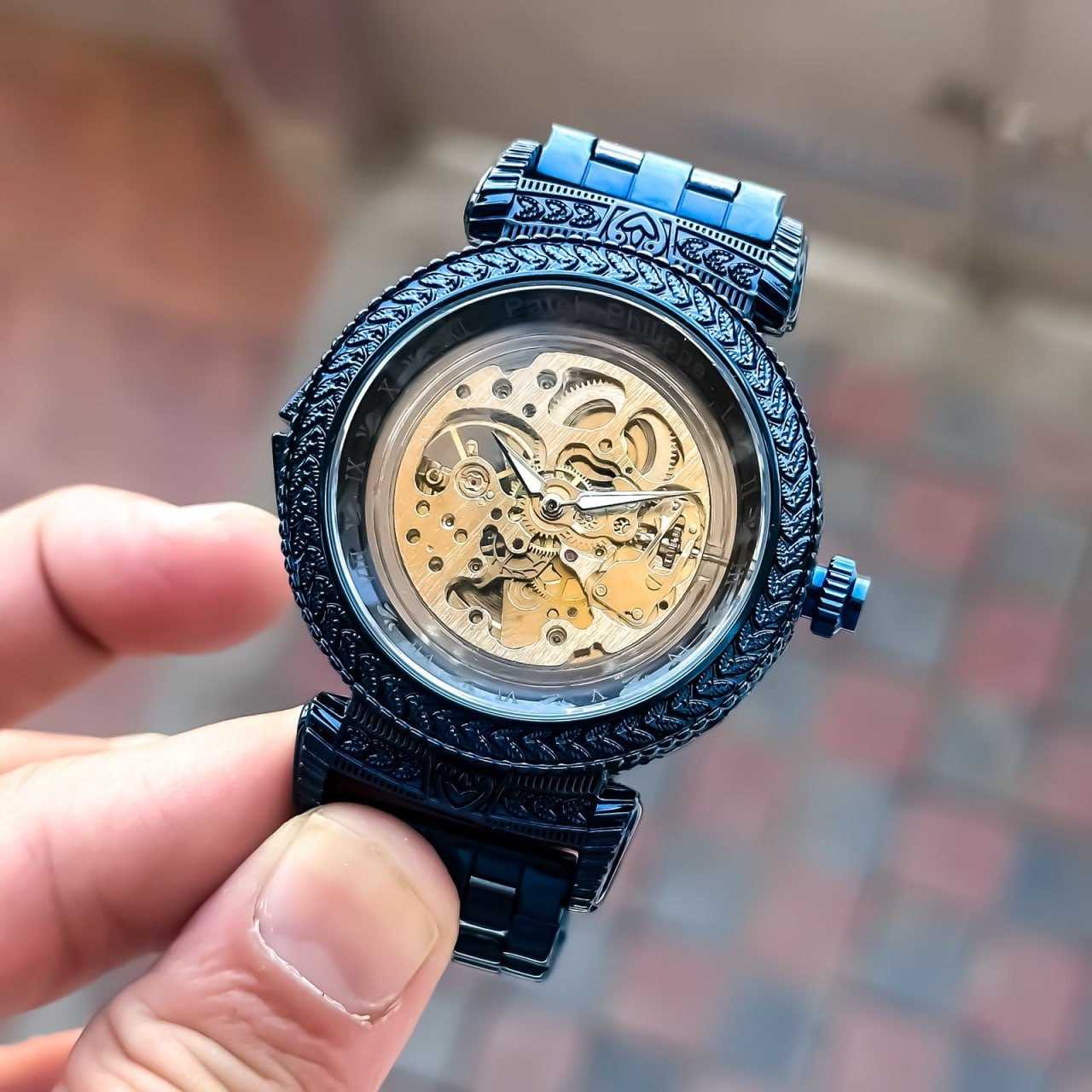 Ynf Brass KESH595 patek Trasnparent Mens Jewellery Wholesale Mens Fashion Watches Manufacturer - Jewellery Export