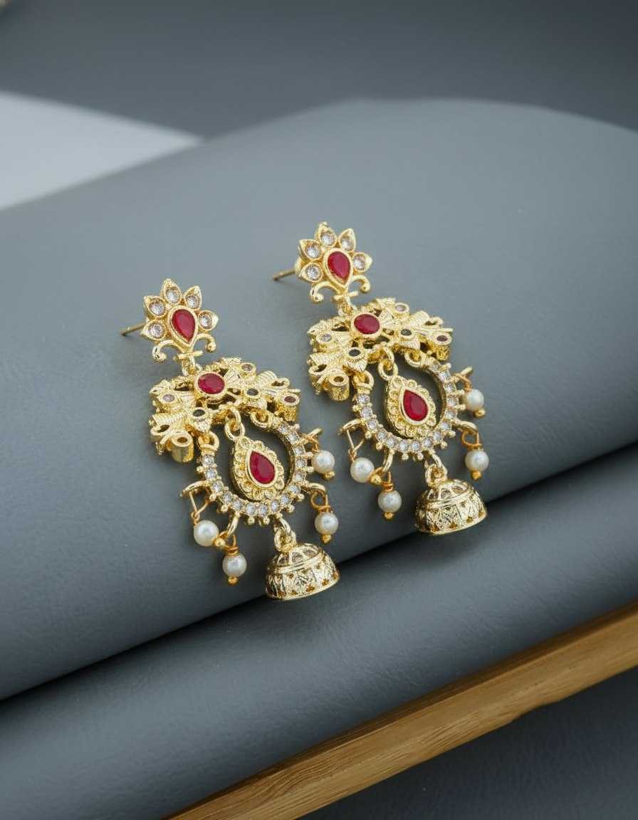 Ynf Fancy KESH191 EARRING Womens Jewellery Wholesale Fancy Earrings Traditional Jewelry Jhumka Earrings Manufacturer - Jewellery Export