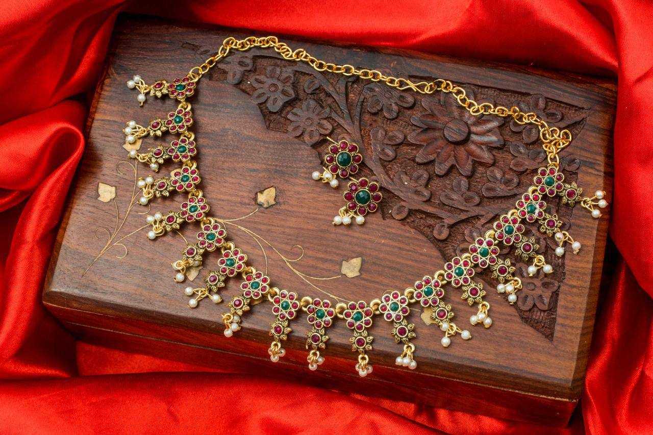 Ynf Fancy KESH191 NECKLACE SET Womens Jewellery Wholesale Necklaces Set Temple Jewelry South Indian Jewelry Manufacturer - Jewellery Export