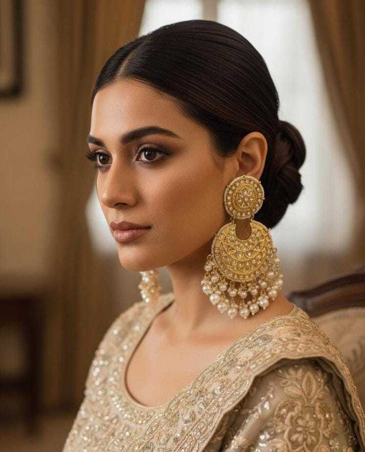 Ynf Fancy KESH494 1 Womens Jewellery Wholesale Fancy Earrings AD Diamond Earring Long Earrings Manufacturer - Jewellery Export