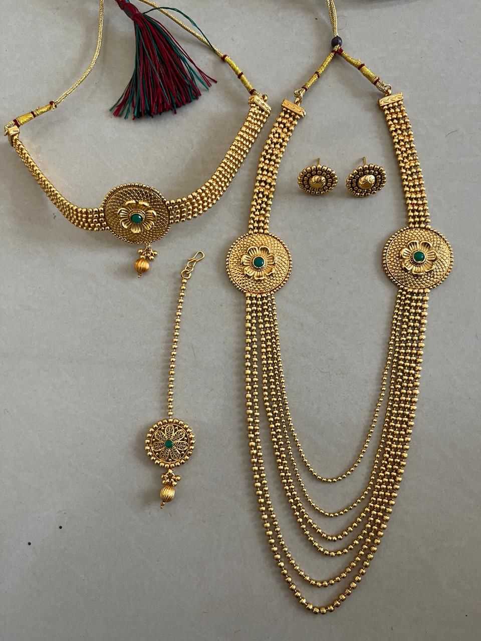 Ynf Fancy KESH494 2 Womens Jewellery Wholesale Golden Necklace Set Artificial Necklace Sets Bridal Jewelry Sets Manufacturer - Jewellery Export