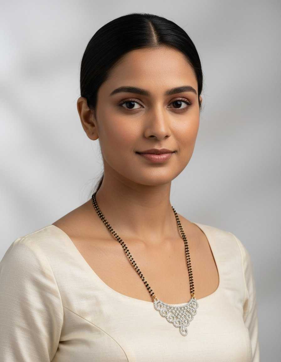 Ynf Brass KESH191 1 Womens Jewellery Wholesale Mangalsutras Fashion Pendant Stone Studded Jewelry Manufacturer - Jewellery Export